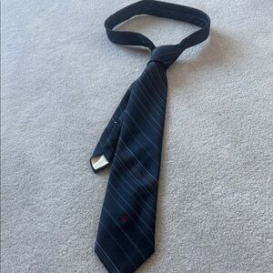 Dior Black and Red Striped Tie